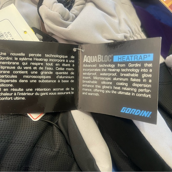 NEW Men's GORDINI Ski Aquabloc Waterproof Warmer Soft Shell Gloves L Gray Black - Picture 7 of 8